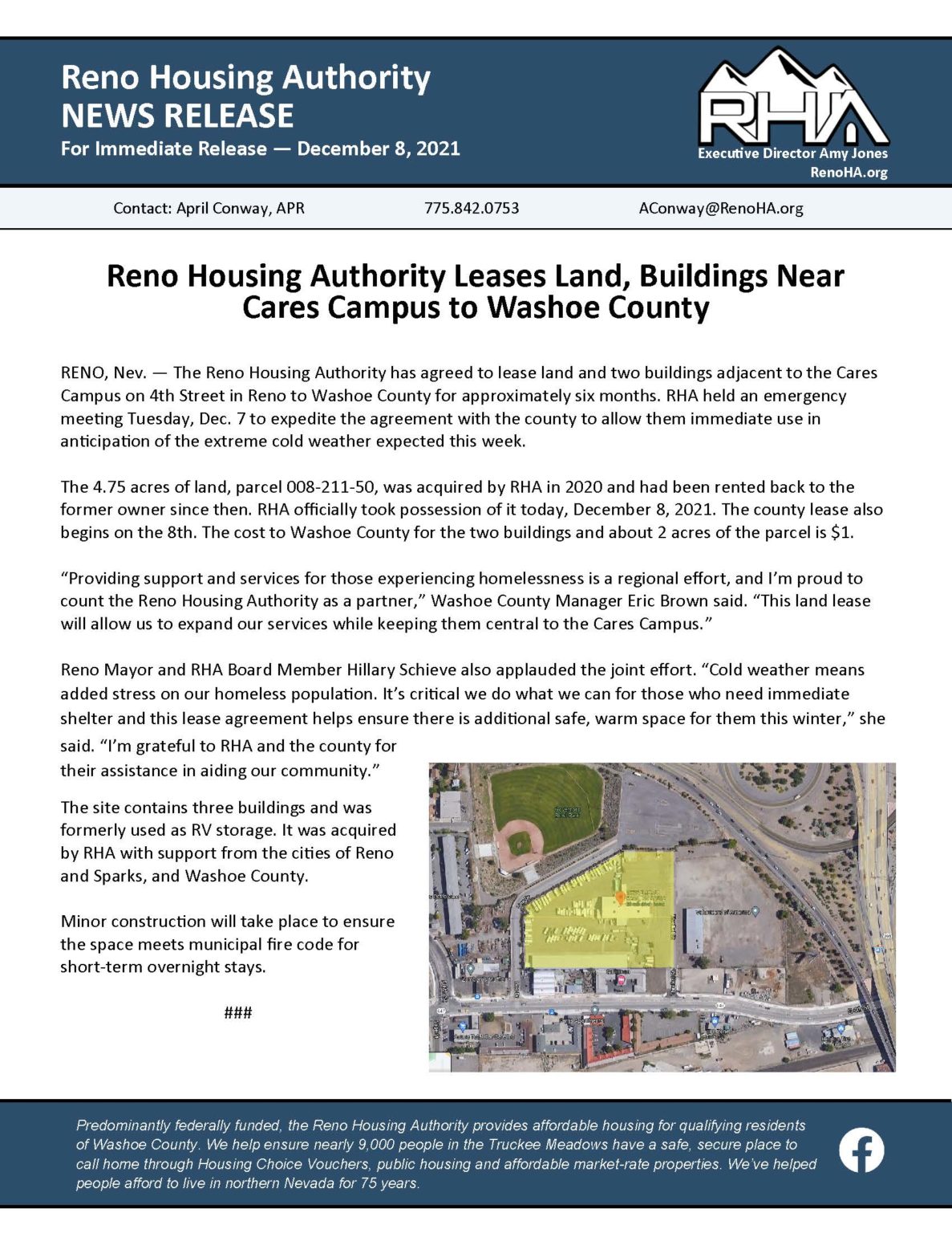 Reno Housing Authority Leases Land, Buildings Near Cares Campus to ...