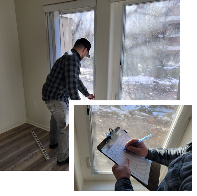 housing quality inspector, inspecting a house