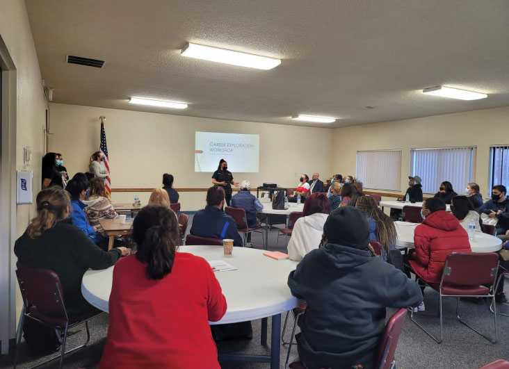 youth at a Youth Workforce development class